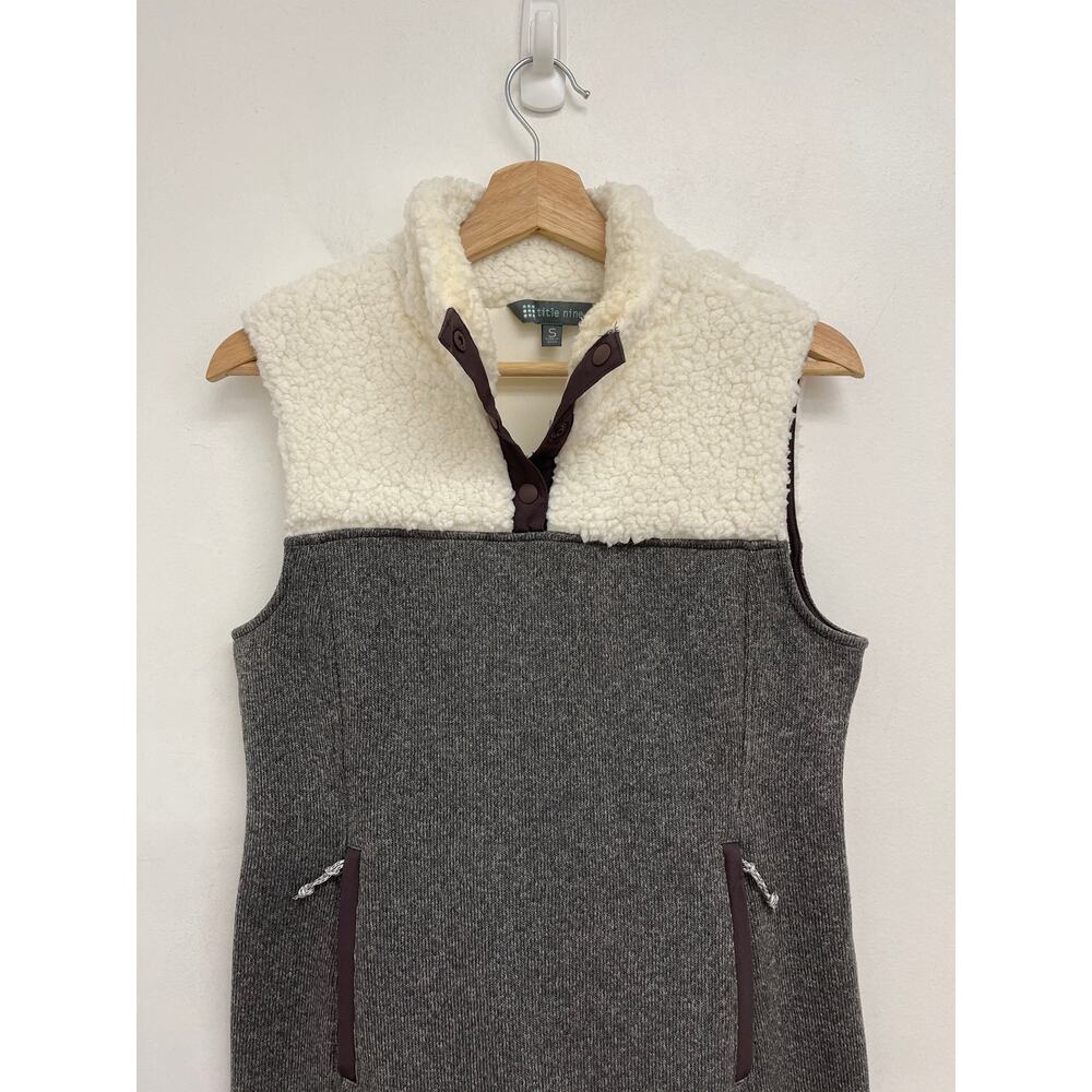 Title Nine Callitrix Sherpa Fleece Funnel Neck Tunic Vest Dress Hiking - Small - Picture 4 of 13